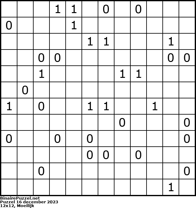 Binaire Puzzel