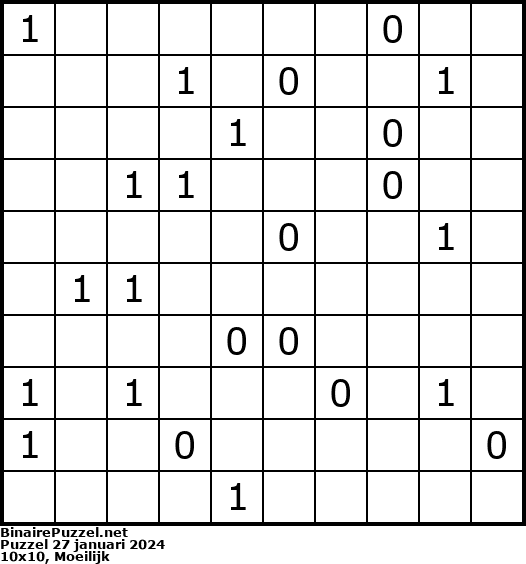 Binaire Puzzel