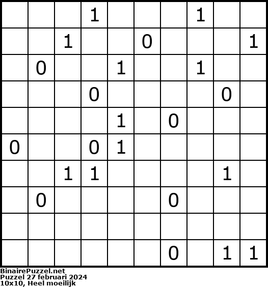 Binaire Puzzel