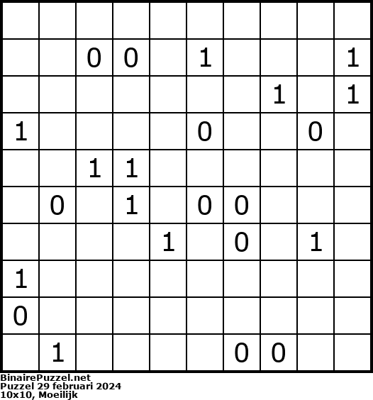 Binaire Puzzel