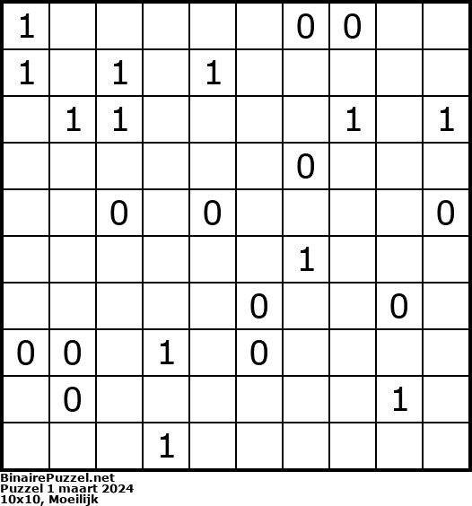 Binaire Puzzel