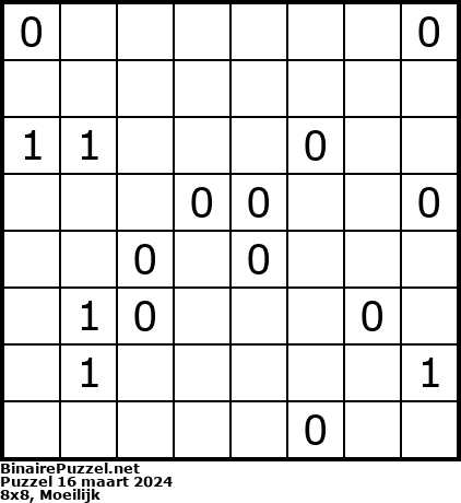 Binaire Puzzel