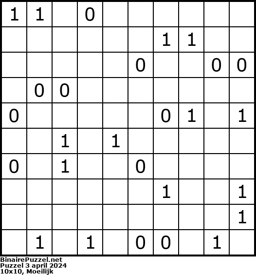 Binaire Puzzel