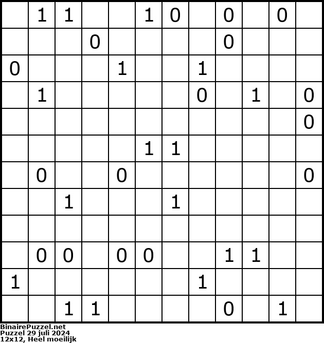 Binaire Puzzel