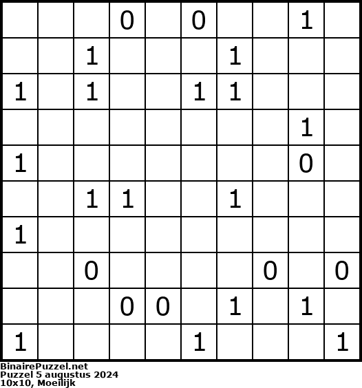 Binaire Puzzel