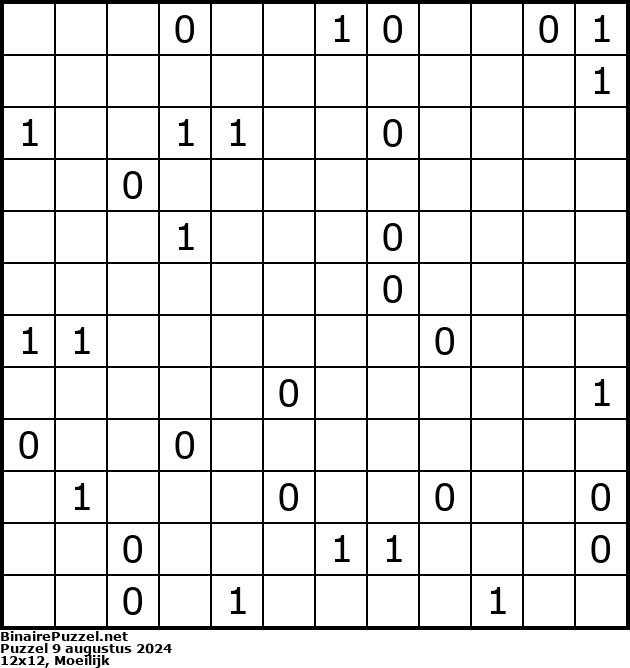 Binaire Puzzel