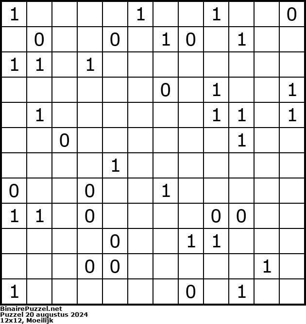 Binaire Puzzel