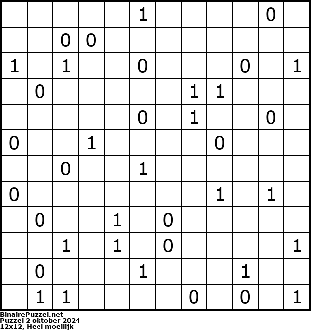 Binaire Puzzel