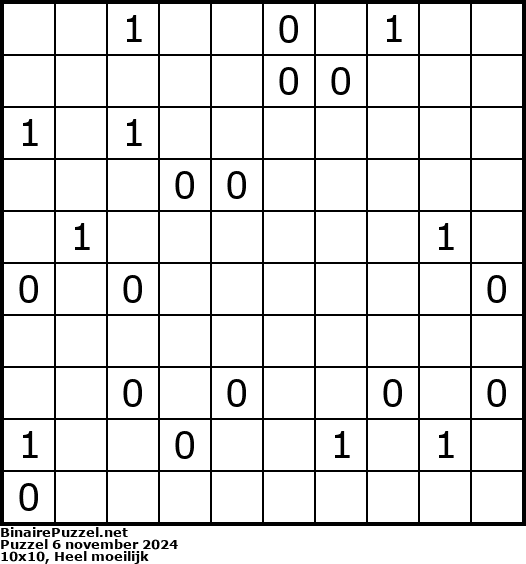 Binaire Puzzel