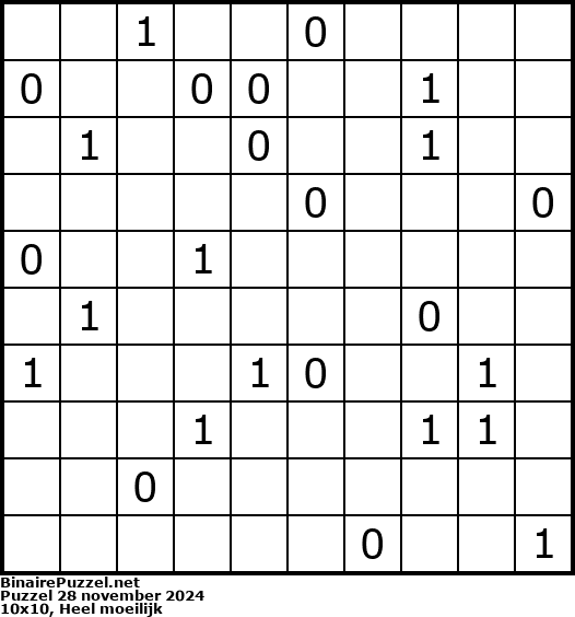 Binaire Puzzel