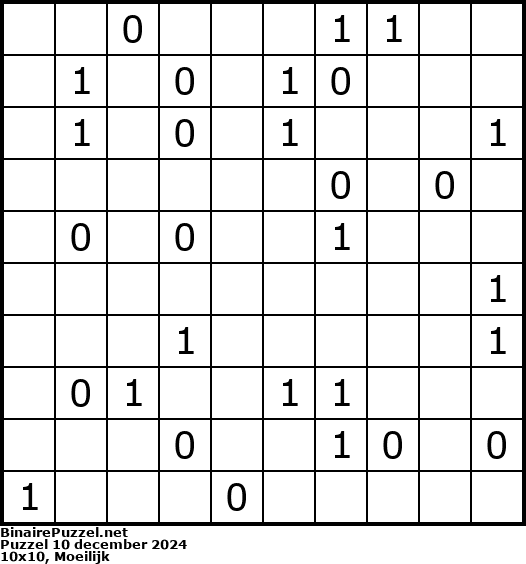 Binaire Puzzel