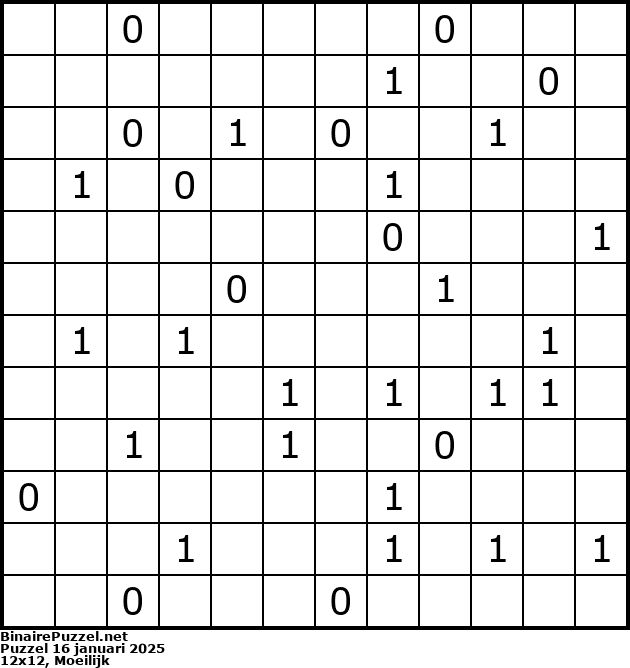 Binaire Puzzel