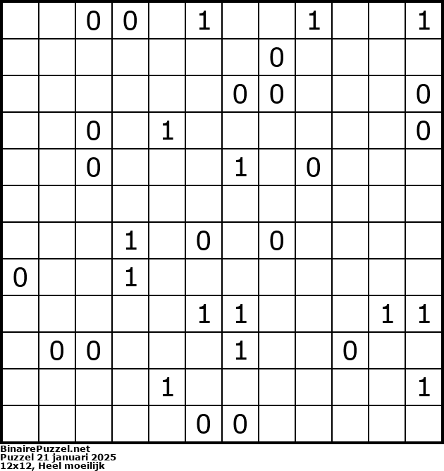 Binaire Puzzel