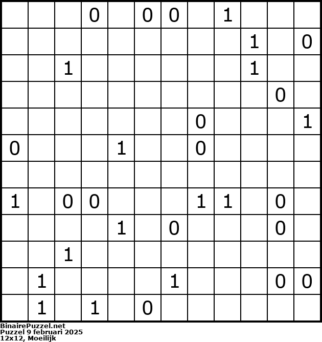Binaire Puzzel