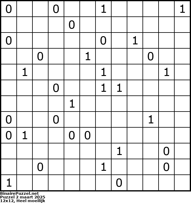 Binaire Puzzel
