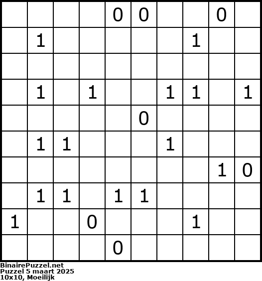Binaire Puzzel