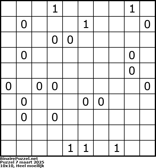 Binaire Puzzel