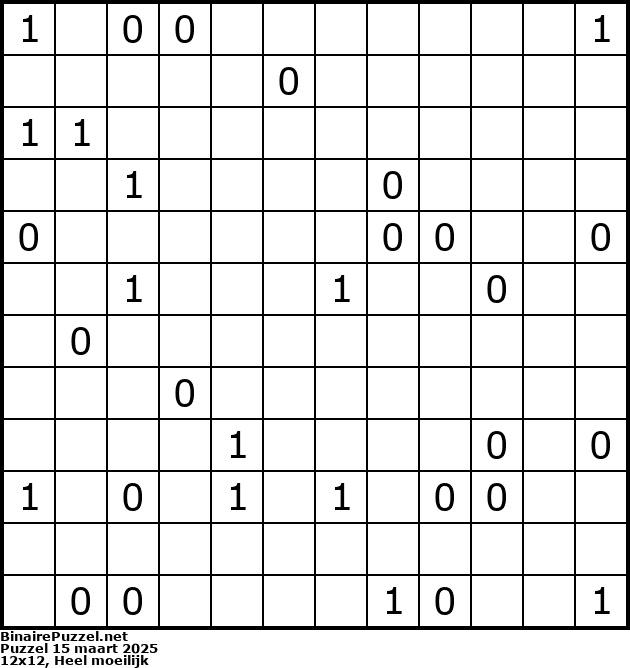 Binaire Puzzel