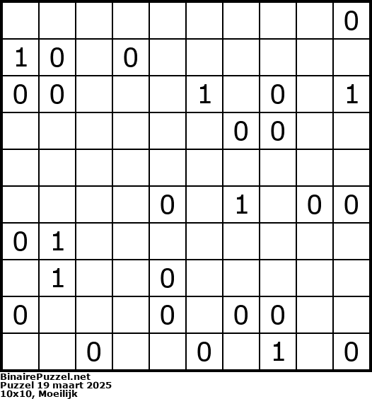 Binaire Puzzel
