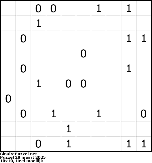 Binaire Puzzel