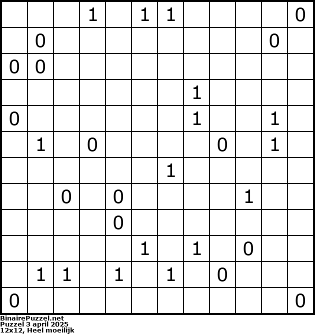 Binaire Puzzel