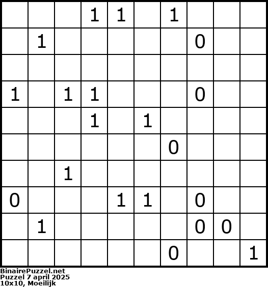 Binaire Puzzel