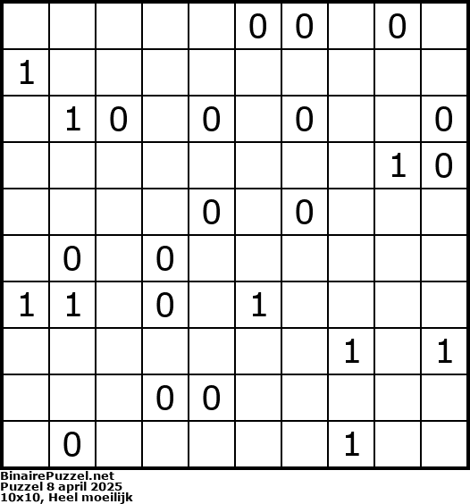 Binaire Puzzel