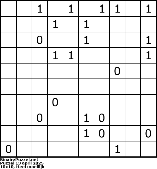 Binaire Puzzel