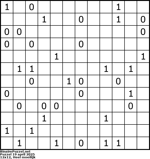 Binaire Puzzel