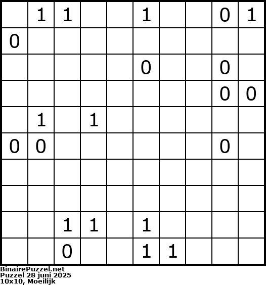 Binaire Puzzel