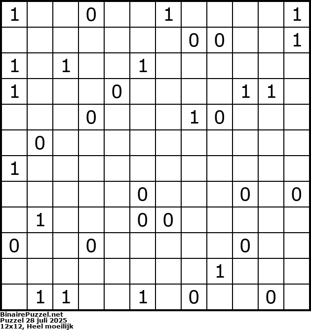 Binaire Puzzel
