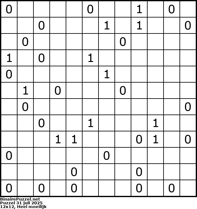 Binaire Puzzel
