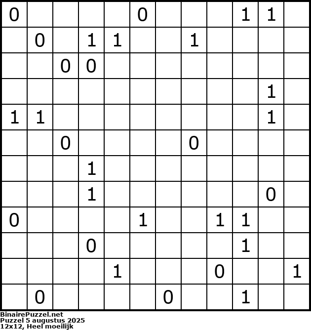 Binaire Puzzel