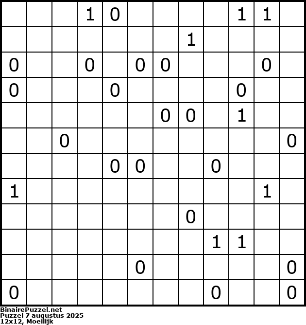 Binaire Puzzel