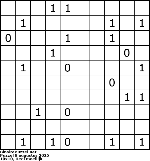 Binaire Puzzel