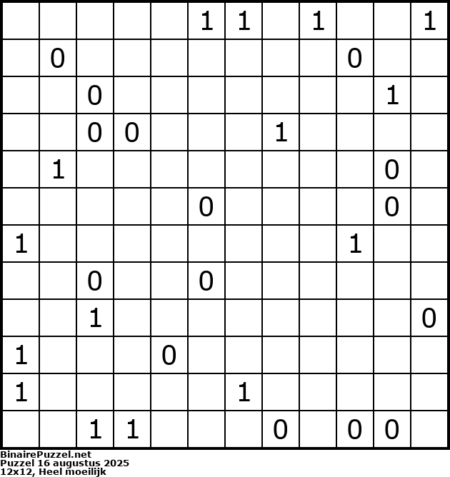 Binaire Puzzel