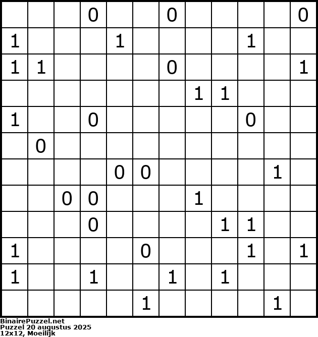 Binaire Puzzel
