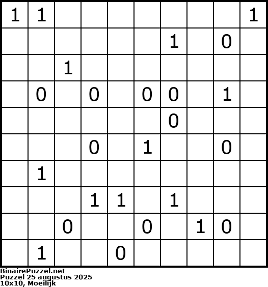 Binaire Puzzel