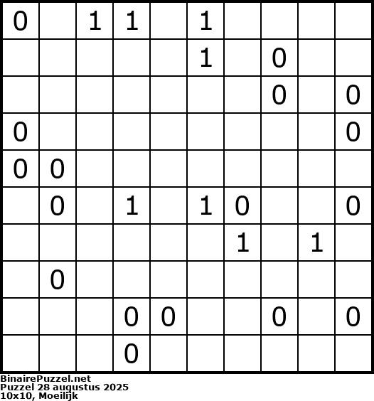 Binaire Puzzel