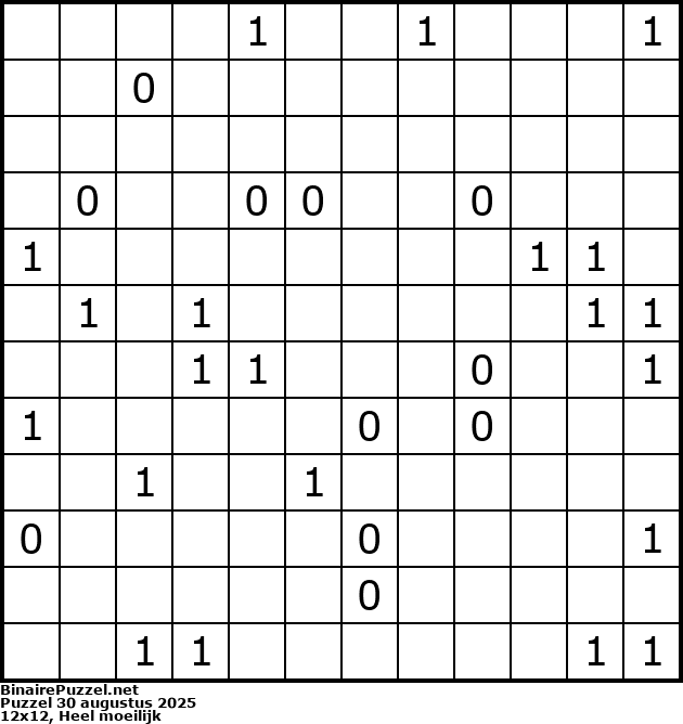 Binaire Puzzel
