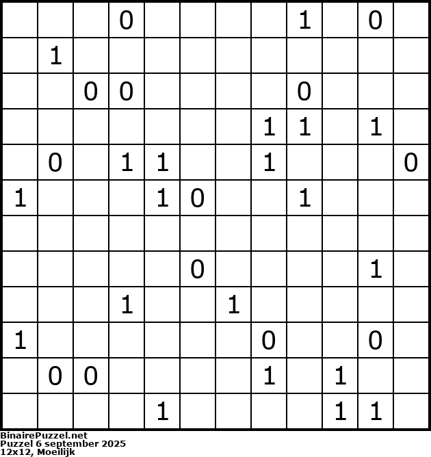 Binaire Puzzel