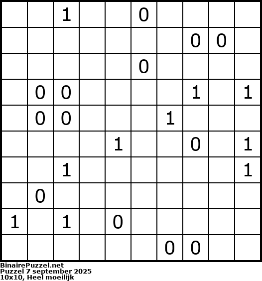 Binaire Puzzel