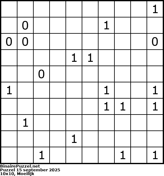 Binaire Puzzel