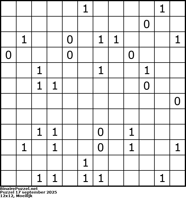 Binaire Puzzel