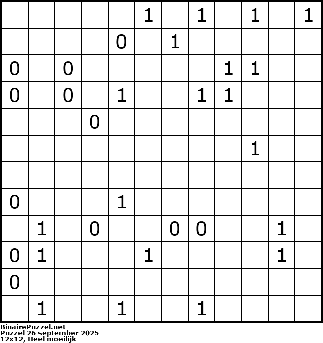 Binaire Puzzel