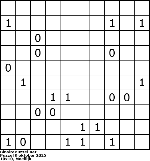 Binaire Puzzel