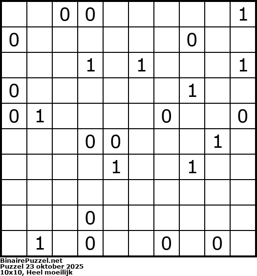 Binaire Puzzel