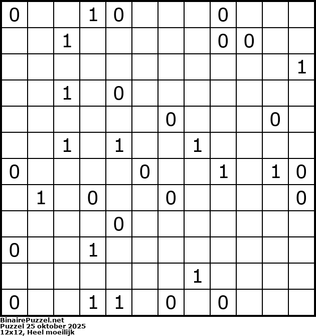 Binaire Puzzel