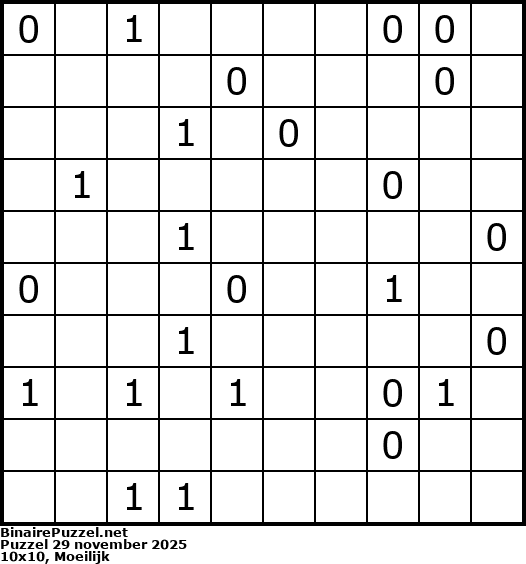 Binaire Puzzel