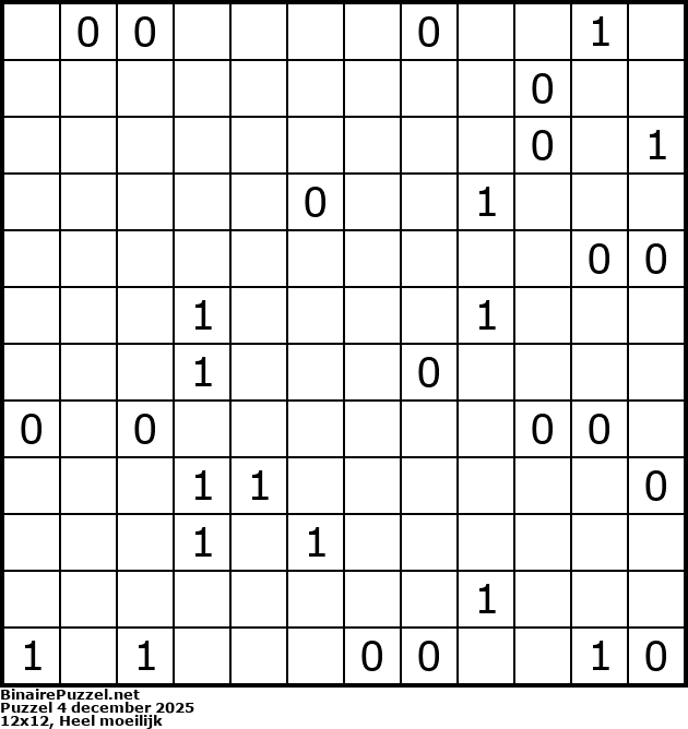 Binaire Puzzel